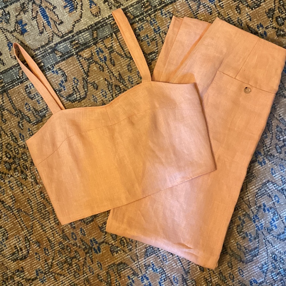 Paloma Wool Adeline pant and Jaja top linen set